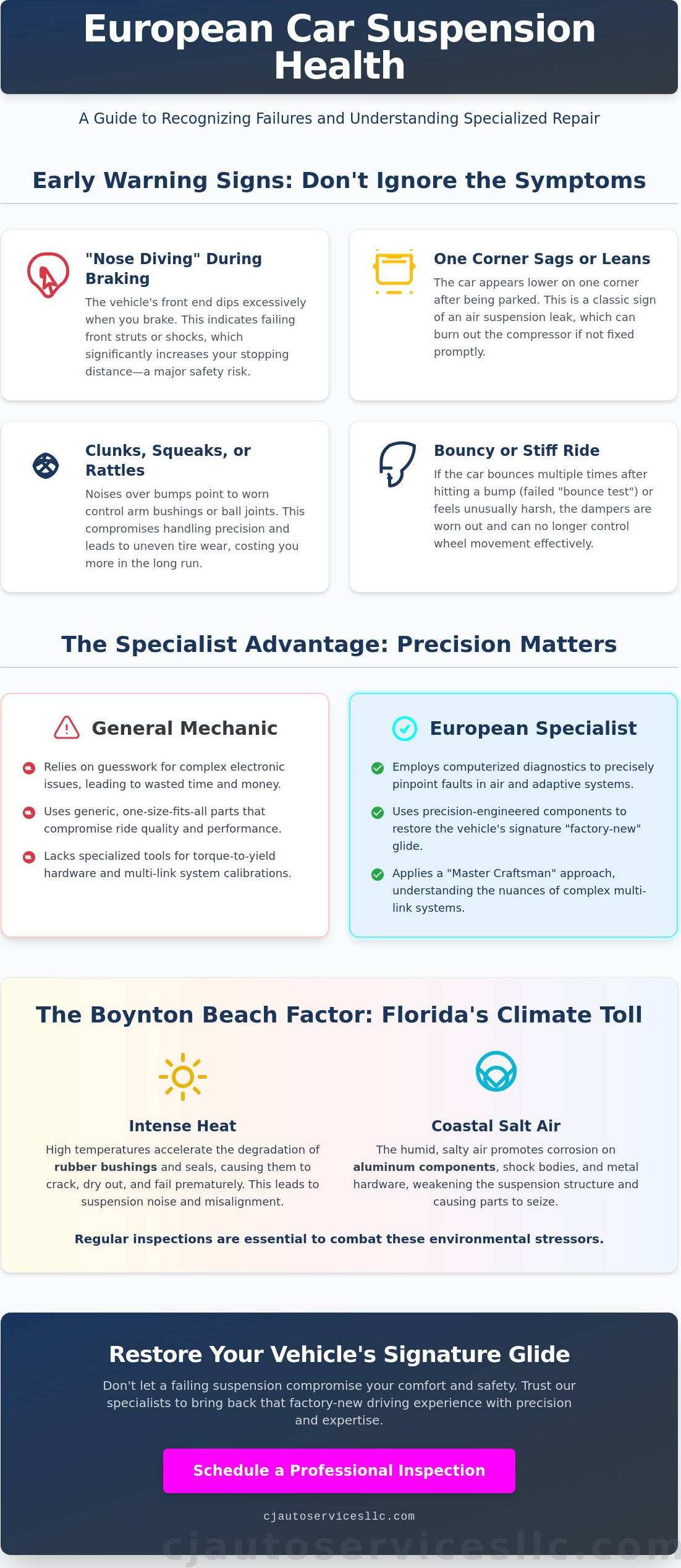 European Car Suspension Repair in Boynton Beach: The 2026 Guide