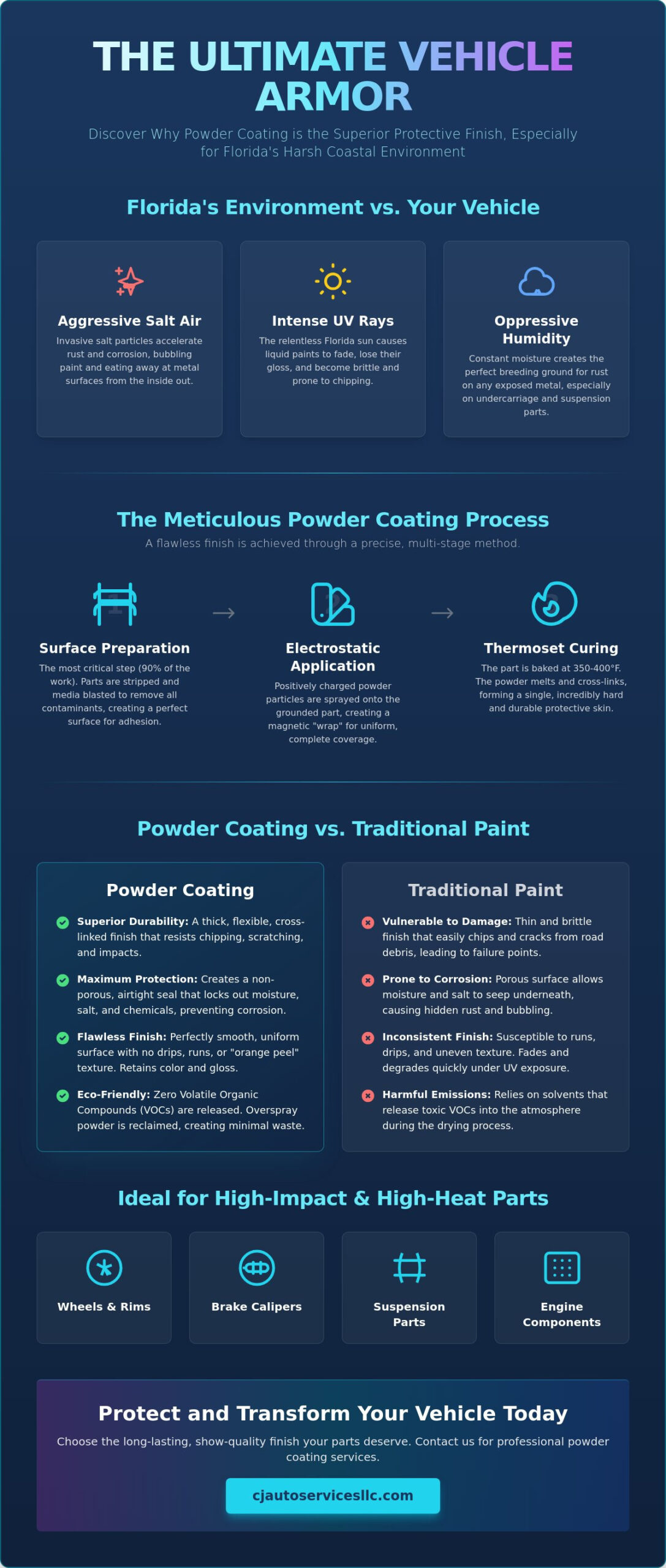 The Benefits of Powder Coating for Car Parts