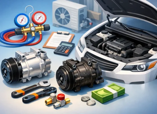 An AC Compressor Replacement Example and Cost